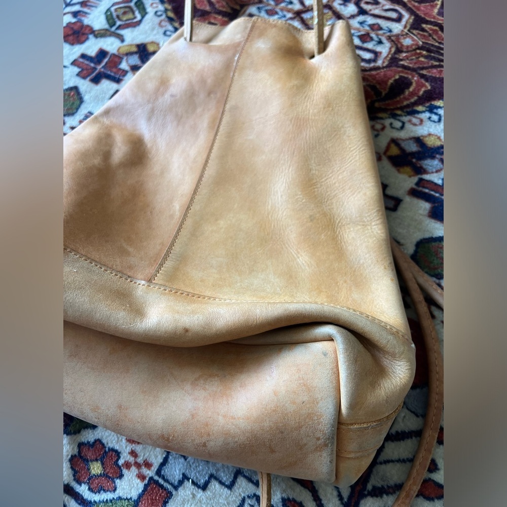 Able Tan Leather Drawstring Backpack - image 8